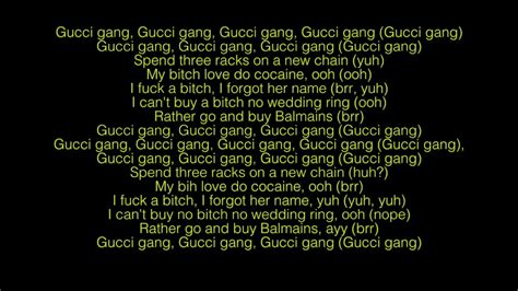 gucci gang eminem lyrics|Gucci Gang .